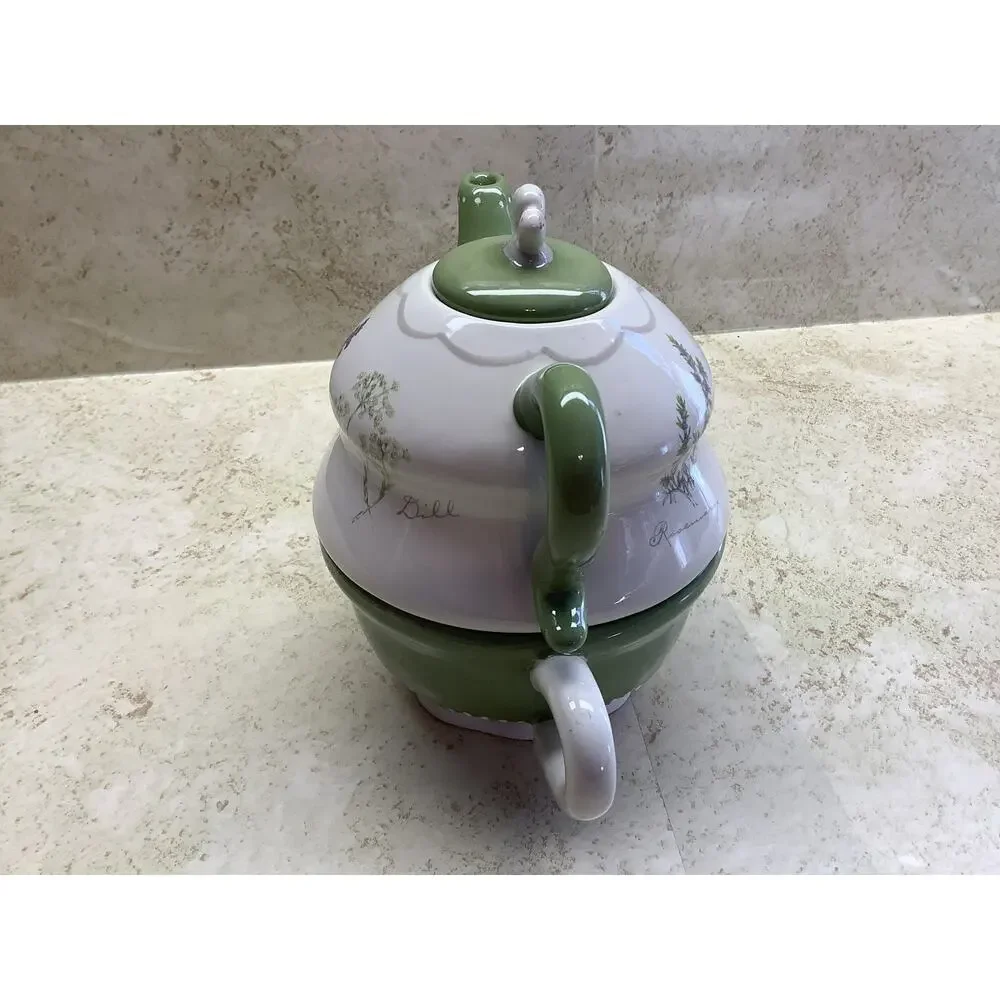 Herb Garden Tea Pot For One - Genuine Sonoma Home Goods - Floral Motif, Lavender